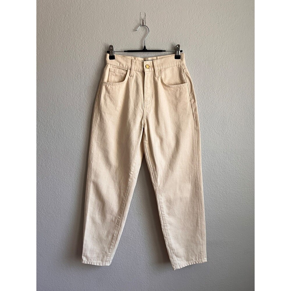 Triarchy Women's Ms. Triarchy V-High Rise Straight Leg Jeans Off-White Size 24